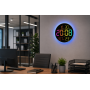 Годинник настінний 6695R/Настінний годинник круглий RGB з пультом/ Календарем, температура, вологість