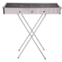 Переносной мангал с решеткой 80х78х30см, BARBECUE TRAY 770SS, Серебристый / Барбекюшница / Раскладной мангал барбекю