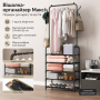 Підлогова вішалка для одягу 178х60х26 см, Clothes Rack Up, Чорний/стойка-вішка в передпокій/стійка для одягу