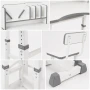 Дитяча парта-трансформер 26X-158 зі стільцем і полицями, регульована за висотою Зростаюча шкільна парта 26X-158 для навчання