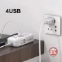 Универсальное зарядное устройство 66 W с 2 USB-портами, многофункциональный сетевой адаптер 26X-200