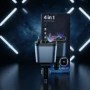 Автомобільний зарядний пристрій 4 в 1 зі швидким заряджанням, USB-портами та підсвіткою «Зоряне небо» 26X-204