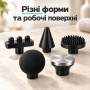 Перкусійний ручний масажер SL-8890 / Акумуляторний масажний пістолет 12 насадок