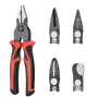 Плоскогубці багатофункціональні 5в1 SJP8029 набір зі змінними насадками кусачки бокоріз ножиці стрипер