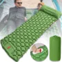 Надувний матрац 190х58х5 см із вбудованим насосом і подушкою Зелений