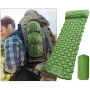 Надувний матрац 190х58х5 см із вбудованим насосом і подушкою Зелений