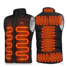 Жилетка з електропідігрівом від павербанка 9 зон Розмір 2XL  Чорний
