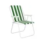 Стул складной туристический зеленый полосатый с подлокотниками до 100 кг
