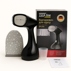 Ручний вертикальний відпарювач чорний Zepline ZP-210 3000 Вт, 0,4 л з рукавичкою