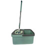 Швабра з автоматичним віджиманням і відром 10 л + 2 насадки бірюзовий