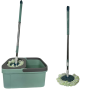 Швабра з автоматичним віджиманням і відром 10 л + 2 насадки бірюзовий