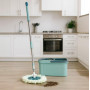 Швабра з автоматичним віджиманням і відром 10 л + 2 насадки бірюзовий