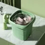 Складана пральна машина Folding Washing Machine силіконова складана стирання відро 7 л. Зелений