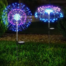 Вуличні садові ліхтарі на сонячній батареї Феєрверк 200 LED 2 шт SFK-41