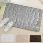 Килимок у ванну 60*40 см. Сірий, стильний, антиковзний, водопоглинальний