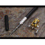 Удочка складная с катушкой и леской, телескопическая, Fishing rod in pen case, блесной, удочка ручка
