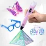 3D-Ручка 3Dpen З Lcd Екраном Повний Набір Пластик Рожевий