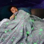Світний теплий і ніжний плед для дітей і підлітків 100x150 Magic Blanket Сірий