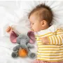 Інтерактивна м'яка іграшка-нічник повітропроникний слоник Elephant Сірий Заспокійлива плюшева іграшка Слоник