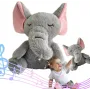Інтерактивна м'яка іграшка-нічник повітропроникний слоник Elephant Сірий Заспокійлива плюшева іграшка Слоник
