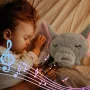 Інтерактивна м'яка іграшка-нічник повітропроникний слоник Elephant Сірий Заспокійлива плюшева іграшка Слоник