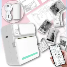 Дитячий портативний термопринтер C19 з Bluetooth і акумулятором принтер миттєвого друку з термопаперою