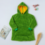 Дитячий плед-толстовка Huggle Hoodie «Лісова пригода» (зелений) — затишний плед-худі 3 в 1 для ігор і відпочинку