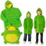 Дитячий плед-толстовка Huggle Hoodie «Лісова пригода» (зелений) — затишний плед-худі 3 в 1 для ігор і відпочинку