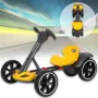 Дитячий електромобіль Go-Kart складаний/ Жовтий на акумуляторі 6V/C регульованою рамою, до 50 кг HL-B6