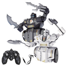 Інтерактивний бойовий робот JJRC R33 з пультом | ІЧ-керування, світло, звук, стрільба, танці