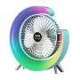 Вентилятор електричний USB 3-швидкісний із кольоровою підсвіткою 180° безшумний