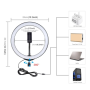 Кільцева світлодіодна Led-лампа для блогера селфі фотографа візажиста D 26 см Ring