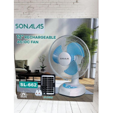 Портативний акумуляторний вентилятор із сонячною батареєю SONALAS SL-662