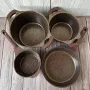 Набір каструль і сковорода з гранітним антипригарним покриттям Higher Kitchen HK-315 7 предметів Кава