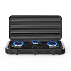 Настільна газова плита Sokany SK07003 на 3 конфорки/Настільна плита газова/Філовий Таганок