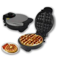 Вафельница электрическая круглая Rainberg компактная бытовая электровафельница для толстых вафель rb2254