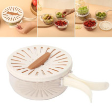 Ківшик-друшляк MF-67 для миття ягід і фруктів із розкладними ручками із ситечком, харчова