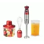 Потужний кухонний блендер 3 в 1 RAF R.296 Червоний Ручний блендер-міксріб подрібнювач на 1000 Вт