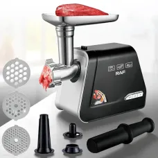 Електрична м'ясорубка з насадками та захистом від перегрівання RAF R.3375 1000 Вт