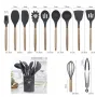 Силіконовий кухонний набір приладдя Kitchen stuff 12 предметів BLACK