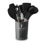 Силіконовий кухонний набір приладдя Kitchen stuff 12 предметів BLACK