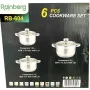 Набір каструль Rainberg RB-604 6 предметів, набір кухонного неіржавкого посуду з кришками