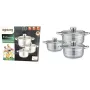 Набір каструль Rainberg RB-604 6 предметів, набір кухонного неіржавкого посуду з кришками