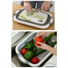 Дошка обробна 3 в 1 Chopper, дошка обробна складана, миска дошка, дошка для кухні, дошка трансформер