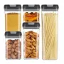 Набір прозорих контейнерів для сипких 5 предметів FOOD з кришками
