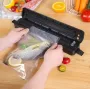 Вакуумний пакувальник для кухні чорний Вакууматор побутовий vacuum sealer Продуктовий вакуумний пакувальник для дому