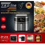 Кухонная аэрофритюрница Zepline ZP-216 на 8,8 л, 4200 Вт, мультипечь с большой чашей, фритюрница без масла