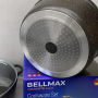 Набір кухонного посуду Bellmax BM-120 Чорний з литого алюмінію з гранітним покриттям, 9 предметів