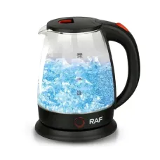 Електричний чайник із боросилікатного скла на 2 л 1500 Вт RAF R.7841 Чорний
