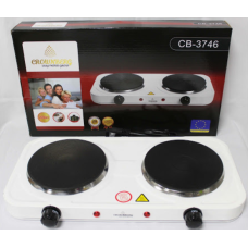 Двоконфоркова електроплита дискова настільна електрична плита Crownberg CB-3746 2000W